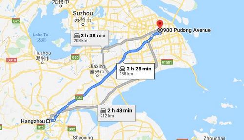 Hangzhou to Consulate of Vietnam in Shanghai