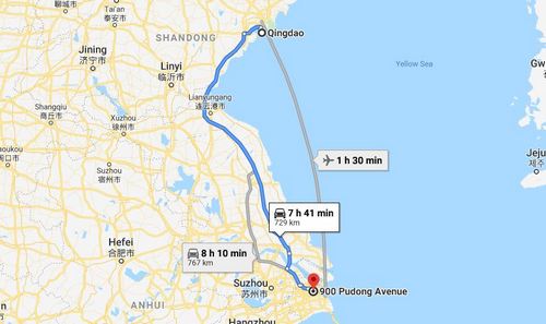Qingdao to the Vietnamese Embassy in Shanghai